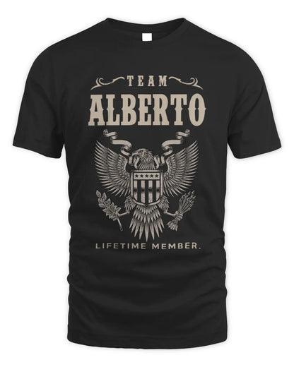 ALBERTO TP06-K82 – Personalized Classic Style Apparel “Team NAME Lifetime Member” - Unisex Standard T-Shirt - Black