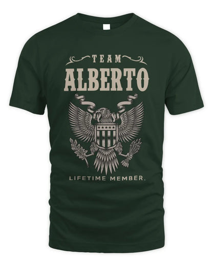 ALBERTO TP06-K82 – Personalized Classic Style Apparel “Team NAME Lifetime Member” - Unisex Standard T-Shirt - Forest Green