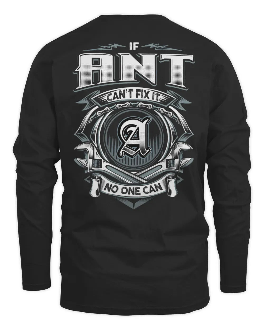 ANT AP81-K4-626 - Personalized Ahmed Quote Apparel “If Ahmed Can't Fix It, No One Can” - Men's Long Sleeved T-Shirt - Black