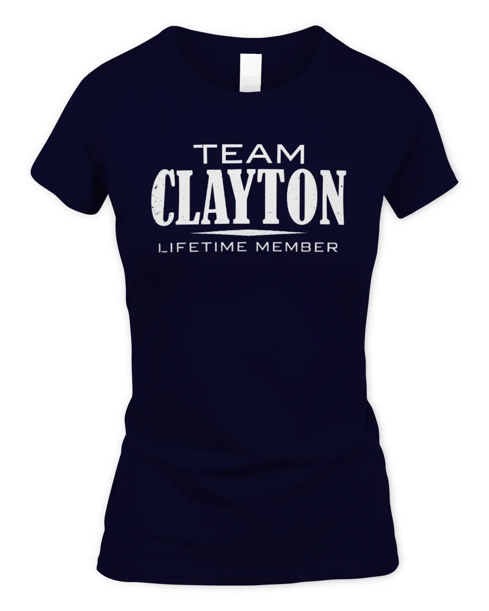 CLAYTON BL62-K4-128 - Personalized “Team NAME Lifetime Member” - Women's Standard T-Shirt - Navy