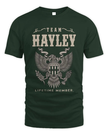 HAYLEY TP06-K82 – Personalized Classic Style Apparel “Team NAME Lifetime Member” - Unisex Standard T-Shirt - Forest Green
