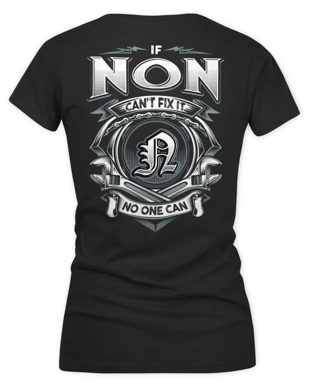 NON AP81-K4-626 - Personalized Ahmed Quote Apparel “If Ahmed Can't Fix It, No One Can” - Women's V-Neck T-Shirt - Black