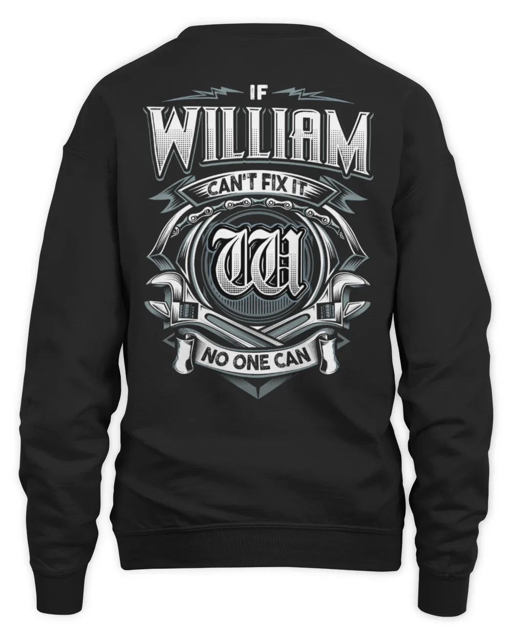 WILLIAM AP81-K4-626 - Personalized Ahmed Quote Apparel “If Ahmed Can't Fix It, No One Can” - Unisex Sweatshirt - Black