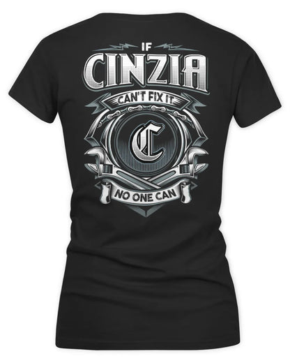 CINZIA AP81-K4-626 - Personalized Ahmed Quote Apparel “If Ahmed Can't Fix It, No One Can” - Women's V-Neck T-Shirt - Black