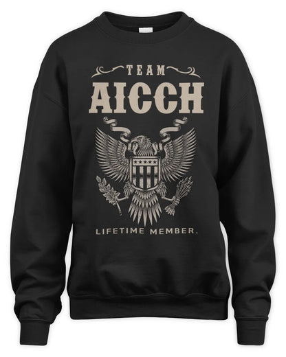 AICCH TP06-K82 – Personalized Classic Style Apparel “Team NAME Lifetime Member” - Unisex Sweatshirt - Black