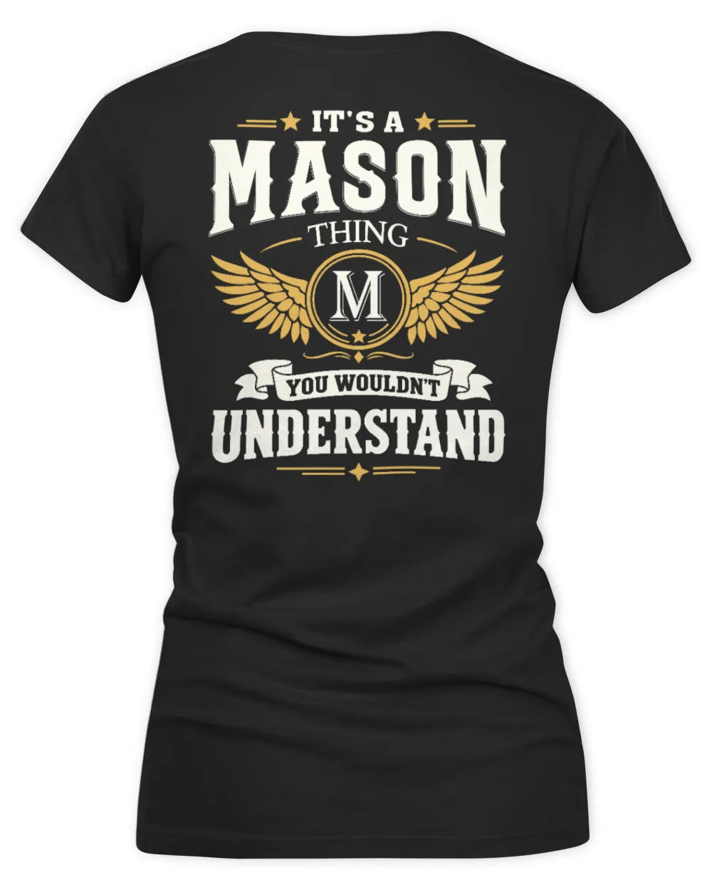 MASON KT06-M008 It’s a [NAME] Thing – You Wouldn’t Understand | Personalized Vintage T-Shirt - Women's V-Neck T-Shirt - Black