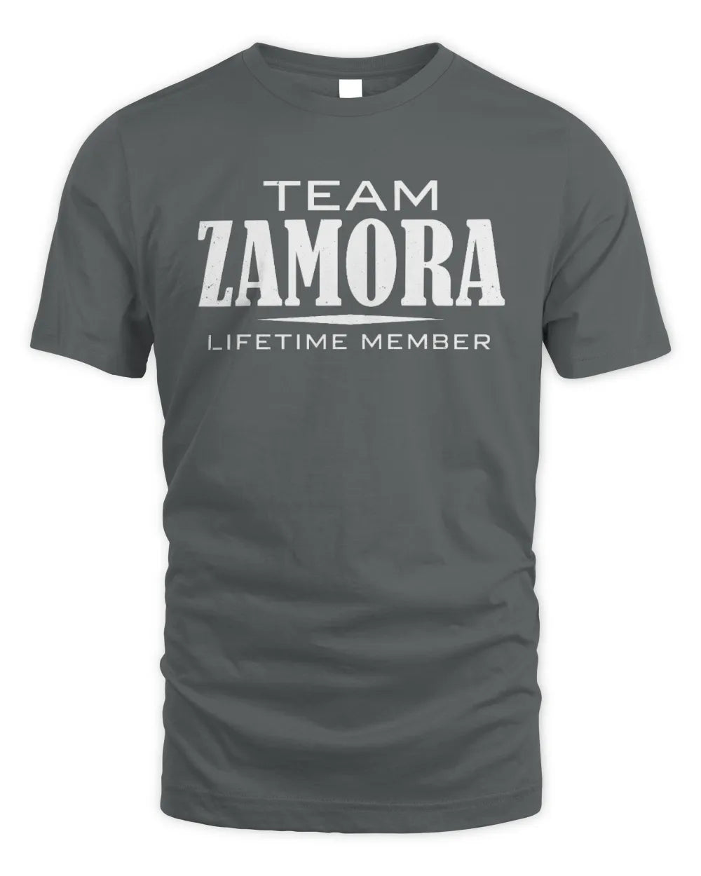 ZAMORA BL62-K4-128 - Personalized “Team NAME Lifetime Member” - Unisex Standard T-Shirt - Charcoal