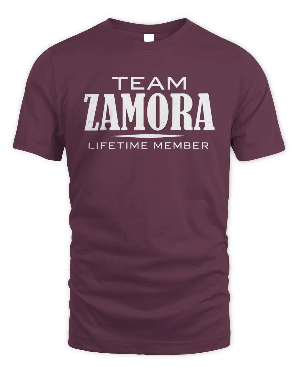 ZAMORA BL62-K4-128 - Personalized “Team NAME Lifetime Member” - Unisex Standard T-Shirt - Maroon