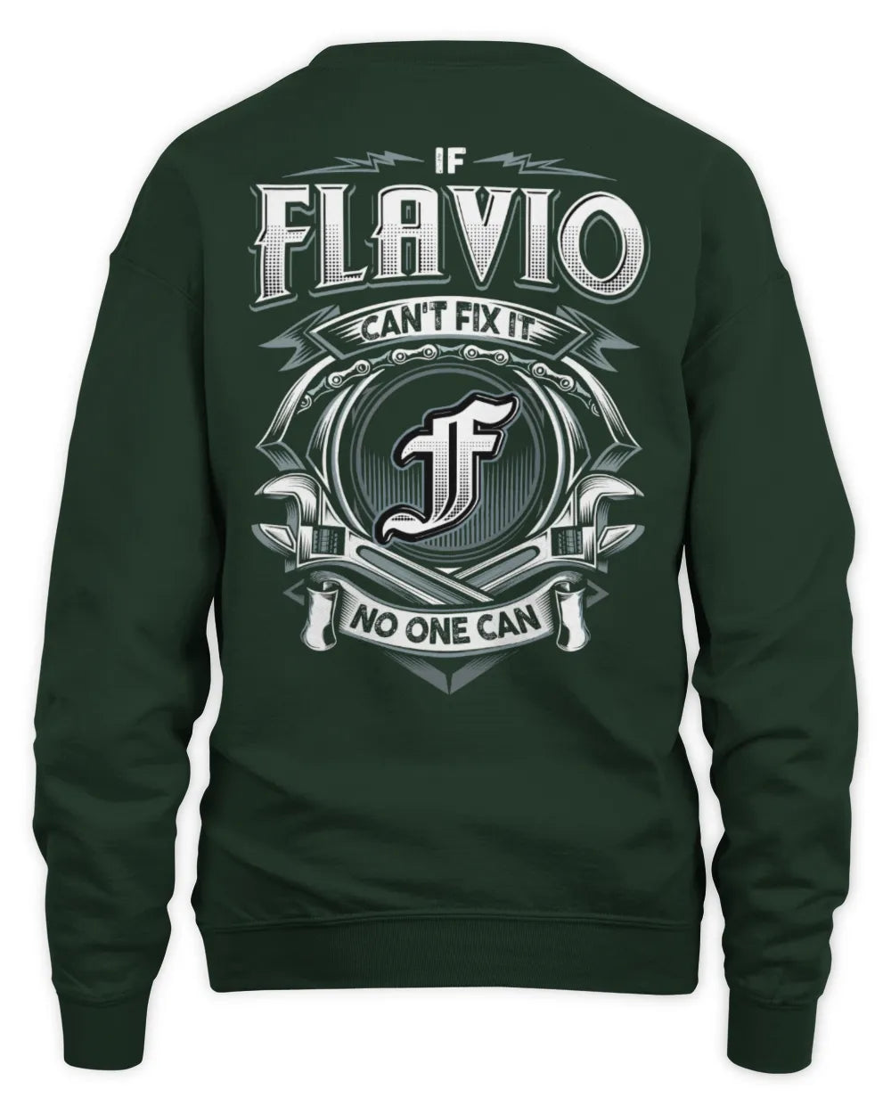 FLAVIO AP81-K4-626 - Personalized Ahmed Quote Apparel “If Ahmed Can't Fix It, No One Can” - Unisex Sweatshirt - Forest Green