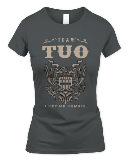 TUO TP06-K82 – Personalized Classic Style Apparel “Team NAME Lifetime Member” - Women's Standard T-Shirt - Charcoal