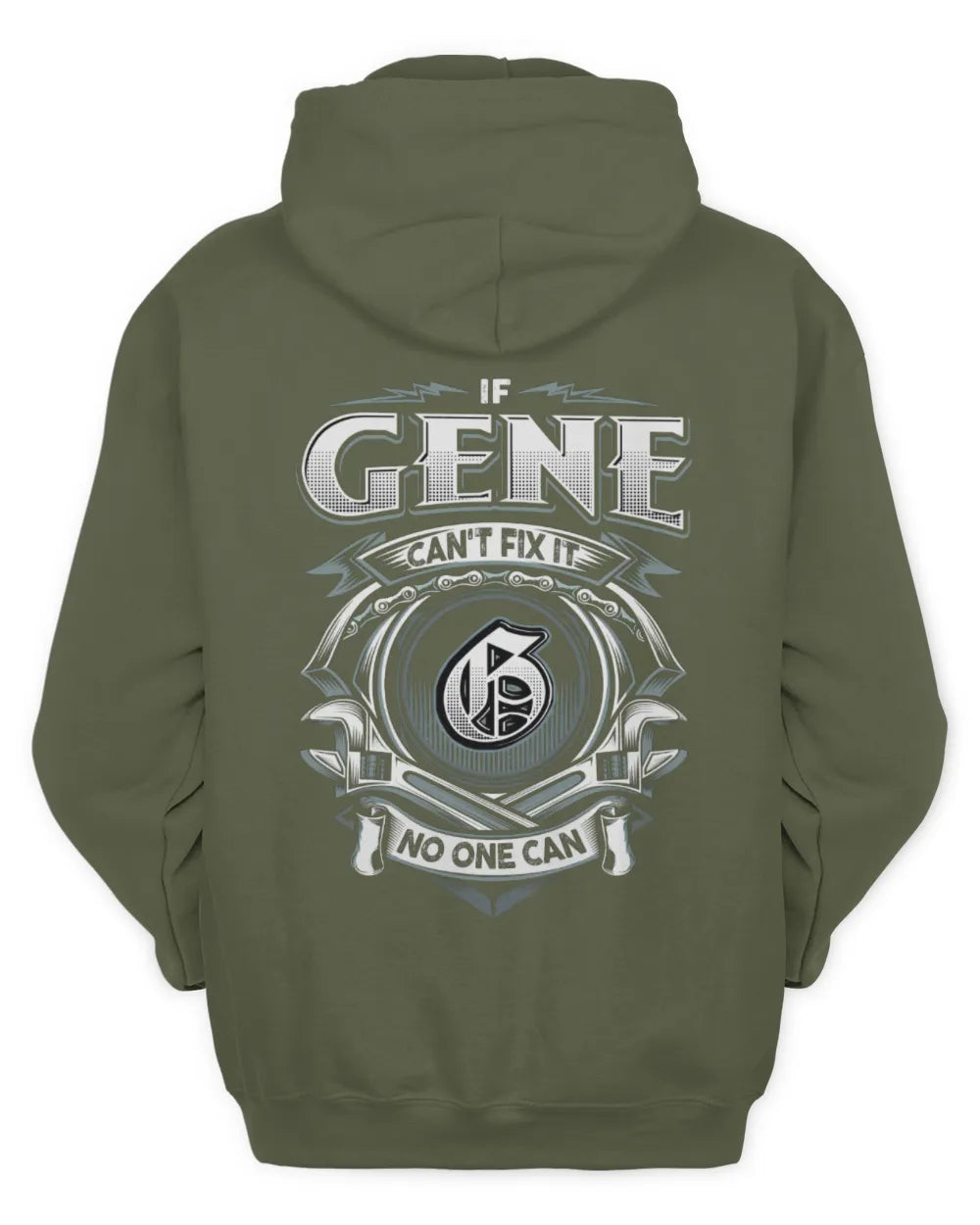 GENE AP81-K4-626 - Personalized Ahmed Quote Apparel “If Ahmed Can't Fix It, No One Can” - Unisex Hoodie - Military Green