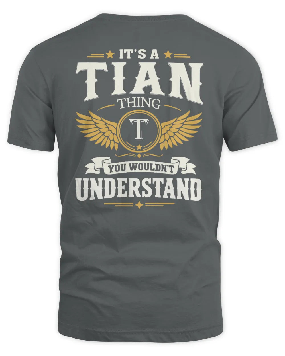 TIAN KT06-M008 It’s a [NAME] Thing – You Wouldn’t Understand | Personalized Vintage T-Shirt - Unisex Standard T-Shirt - Charcoal
