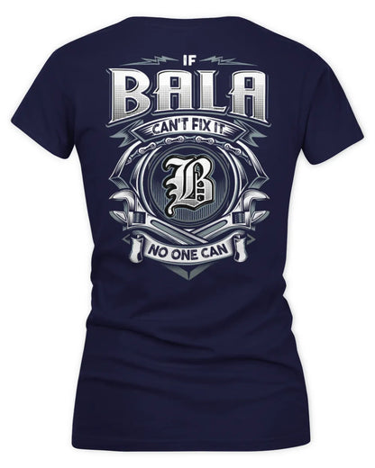 BALA AP81-K4-626 - Personalized Ahmed Quote Apparel “If Ahmed Can't Fix It, No One Can” - Women's V-Neck T-Shirt - Navy