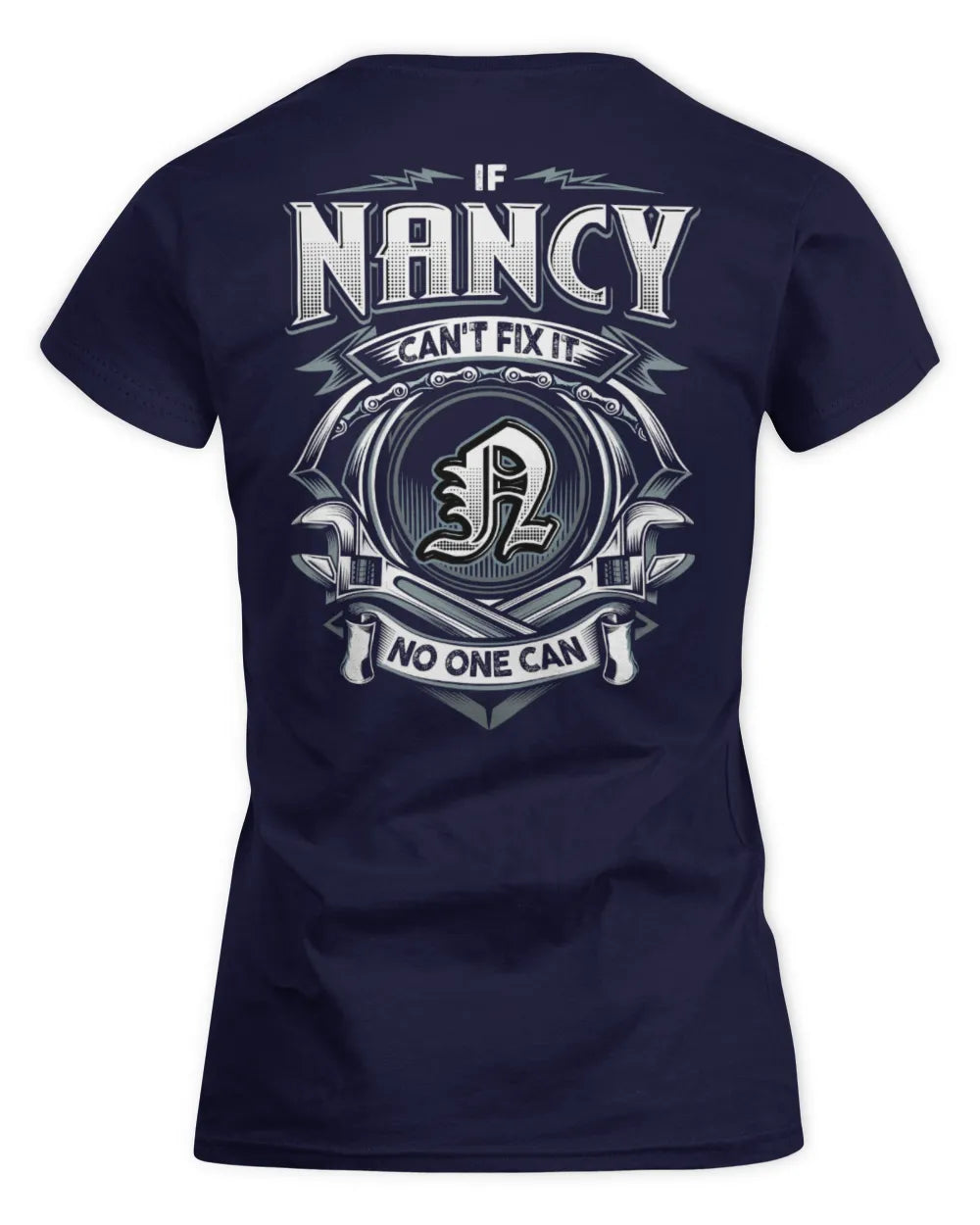 NANCY AP81-K4-626 - Personalized Ahmed Quote Apparel “If Ahmed Can't Fix It, No One Can” - Women's Standard T-Shirt - Navy