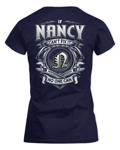 NANCY AP81-K4-626 - Personalized Ahmed Quote Apparel “If Ahmed Can't Fix It, No One Can” - Women's Standard T-Shirt - Navy