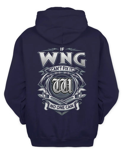 WNG AP81-K4-626 - Personalized Ahmed Quote Apparel “If Ahmed Can't Fix It, No One Can” - Unisex Hoodie - Navy