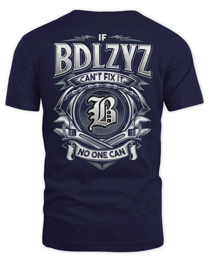 BDLZYZ AP81-K4-626 - Personalized Ahmed Quote Apparel “If Ahmed Can't Fix It, No One Can” - Unisex Standard T-Shirt - Navy