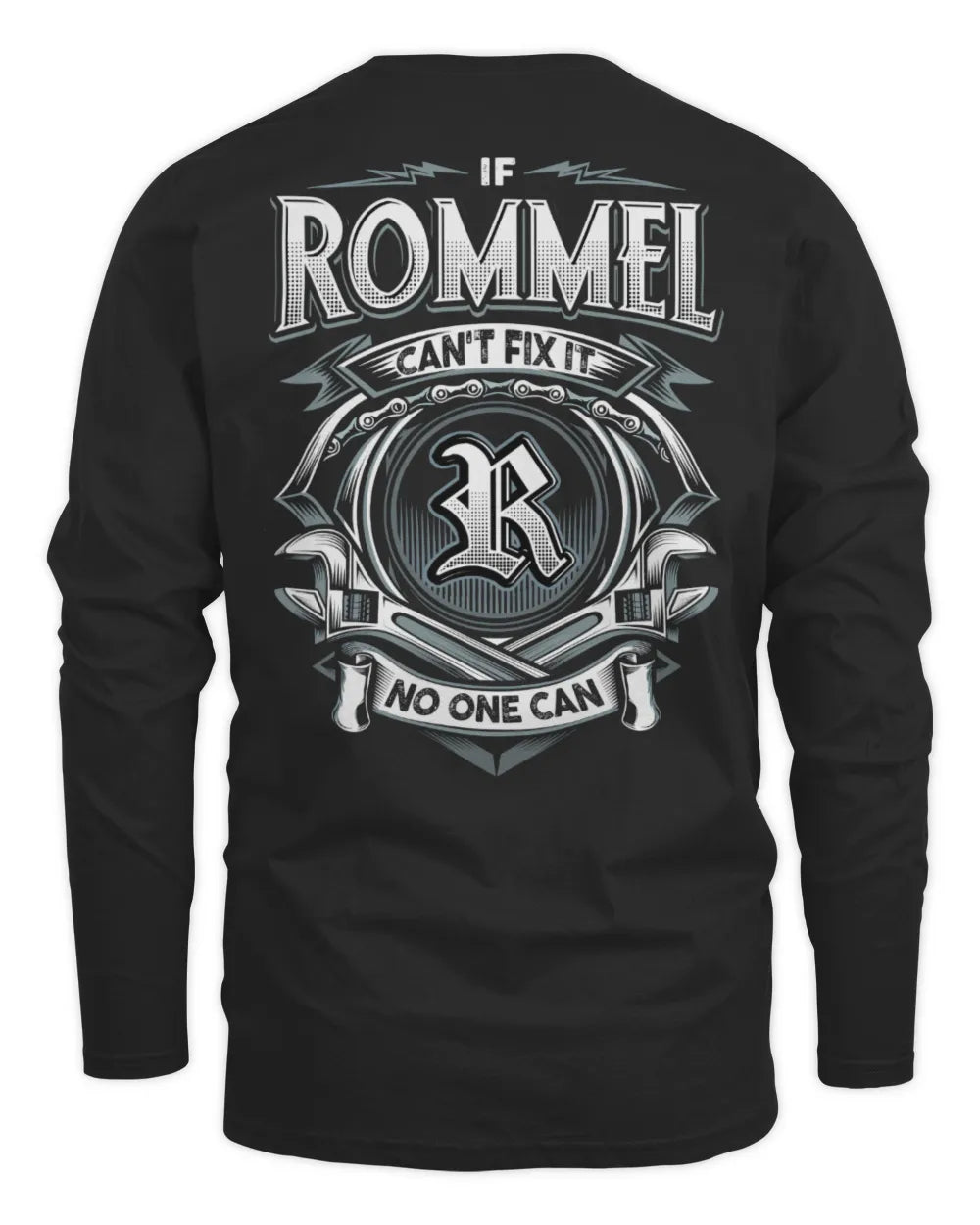 ROMMEL AP81-K4-626 - Personalized Ahmed Quote Apparel “If Ahmed Can't Fix It, No One Can” - Men's Long Sleeved T-Shirt - Black