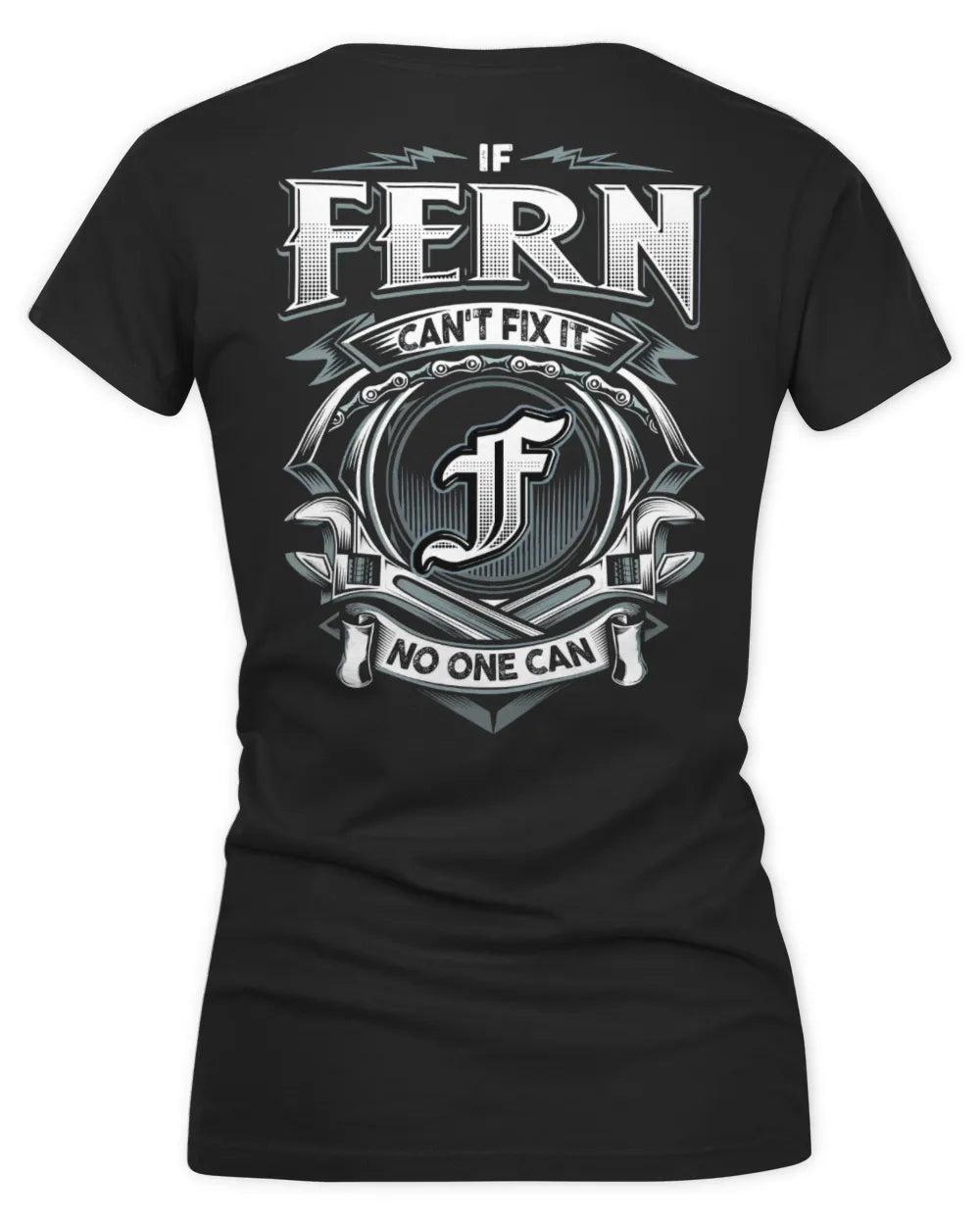 FERN AP81-K4-626 - Personalized Ahmed Quote Apparel “If Ahmed Can't Fix It, No One Can” - Women's V-Neck T-Shirt - Black