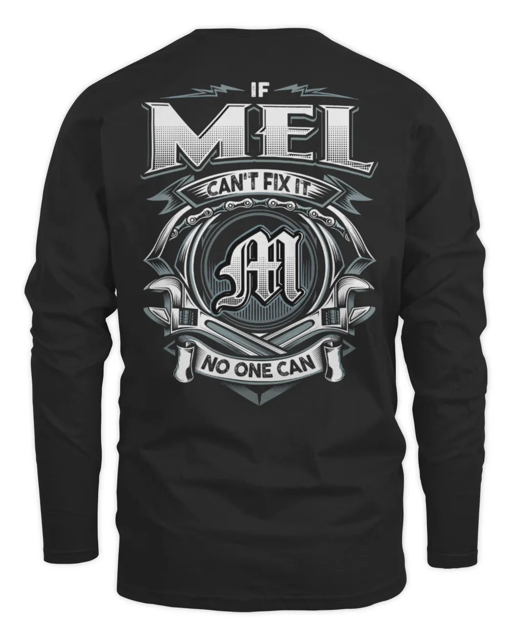 MEL AP81-K4-626 - Personalized Ahmed Quote Apparel “If Ahmed Can't Fix It, No One Can” - Men's Long Sleeved T-Shirt - Black