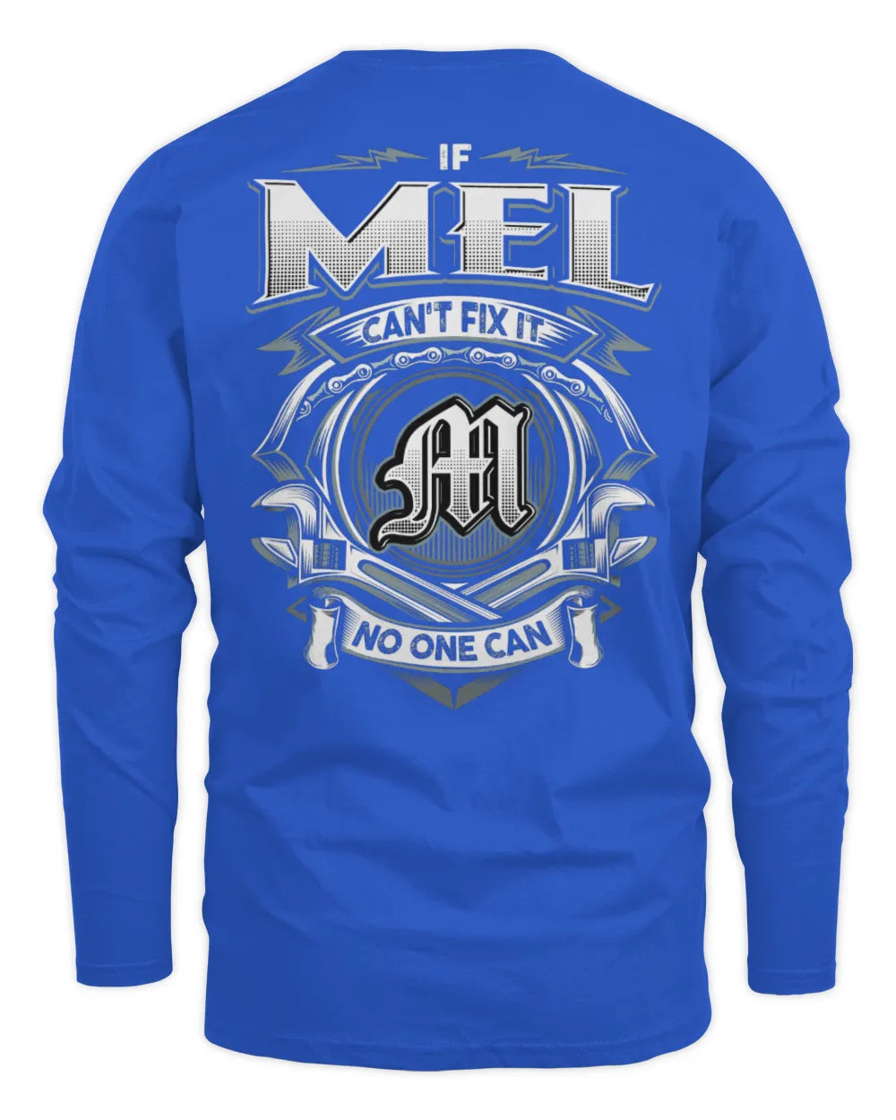 MEL AP81-K4-626 - Personalized Ahmed Quote Apparel “If Ahmed Can't Fix It, No One Can” - Men's Long Sleeved T-Shirt - Royal