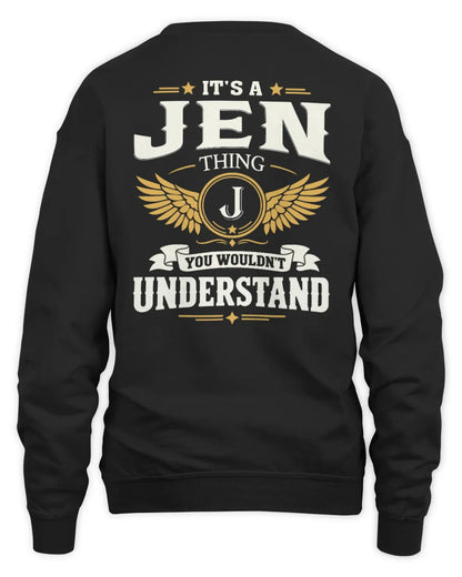 JEN KT06-M008 It’s a [NAME] Thing – You Wouldn’t Understand | Personalized Vintage T-Shirt - Unisex Sweatshirt - Black
