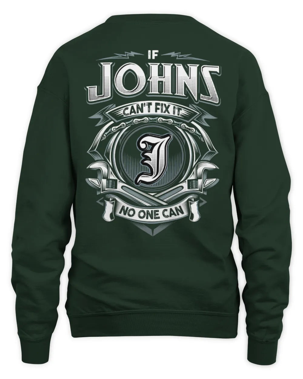 JOHNS AP81-K4-626 - Personalized Ahmed Quote Apparel “If Ahmed Can't Fix It, No One Can” - Unisex Sweatshirt - Forest Green