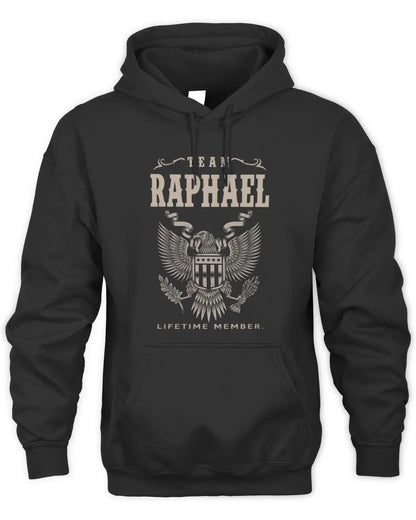 RAPHAEL TP06-K82 – Personalized Classic Style Apparel “Team NAME Lifetime Member” - Unisex Hoodie - Black