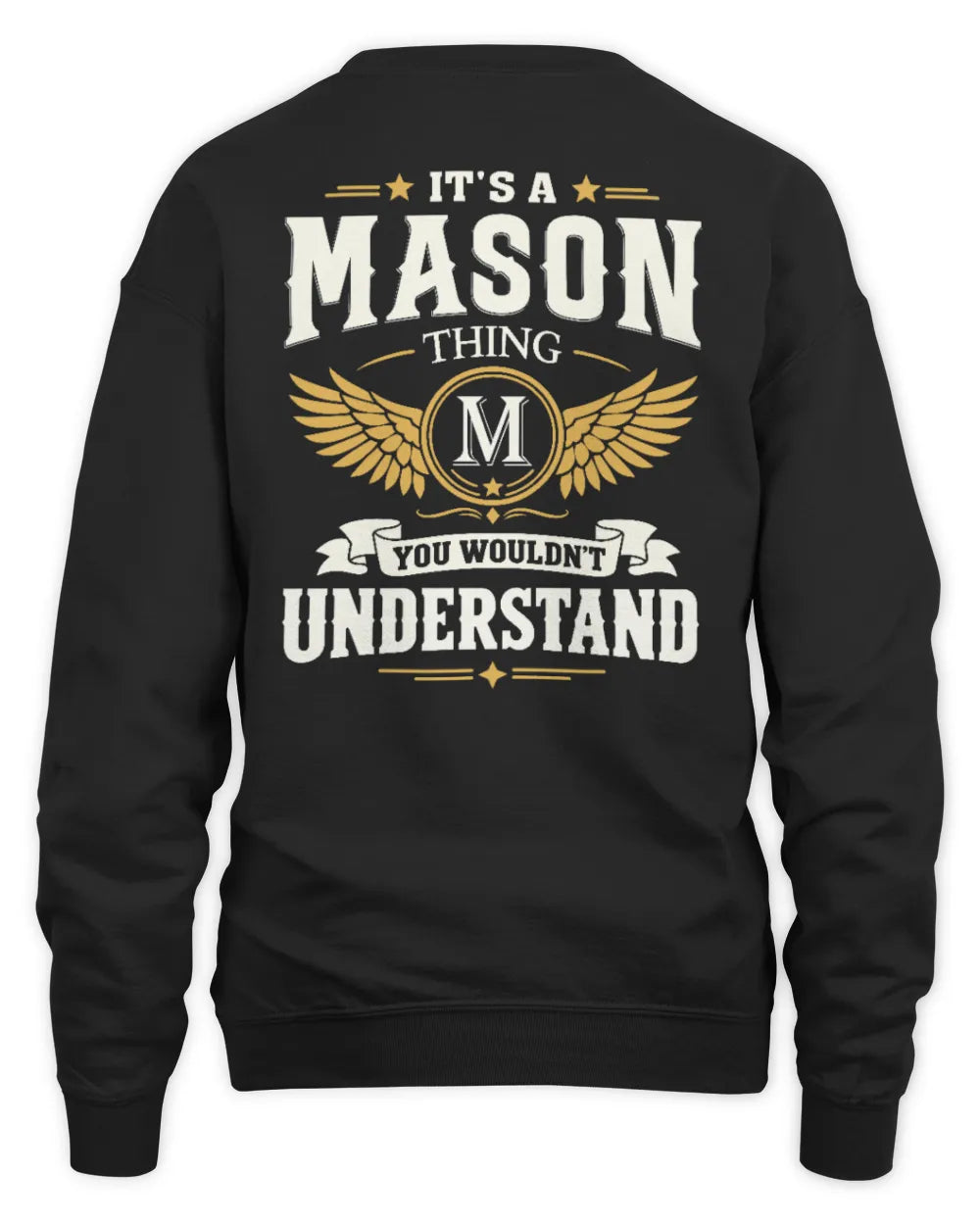 MASON KT06-M008 It’s a [NAME] Thing – You Wouldn’t Understand | Personalized Vintage T-Shirt - Unisex Sweatshirt - Black