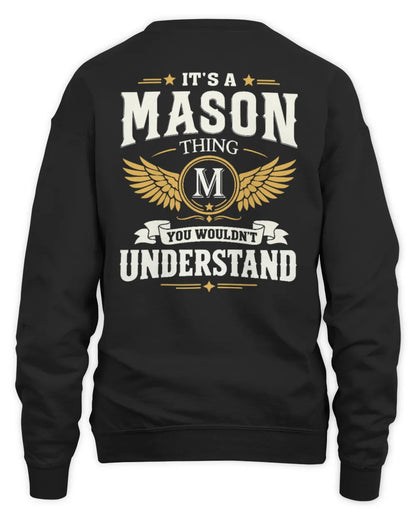 MASON KT06-M008 It’s a [NAME] Thing – You Wouldn’t Understand | Personalized Vintage T-Shirt - Unisex Sweatshirt - Black