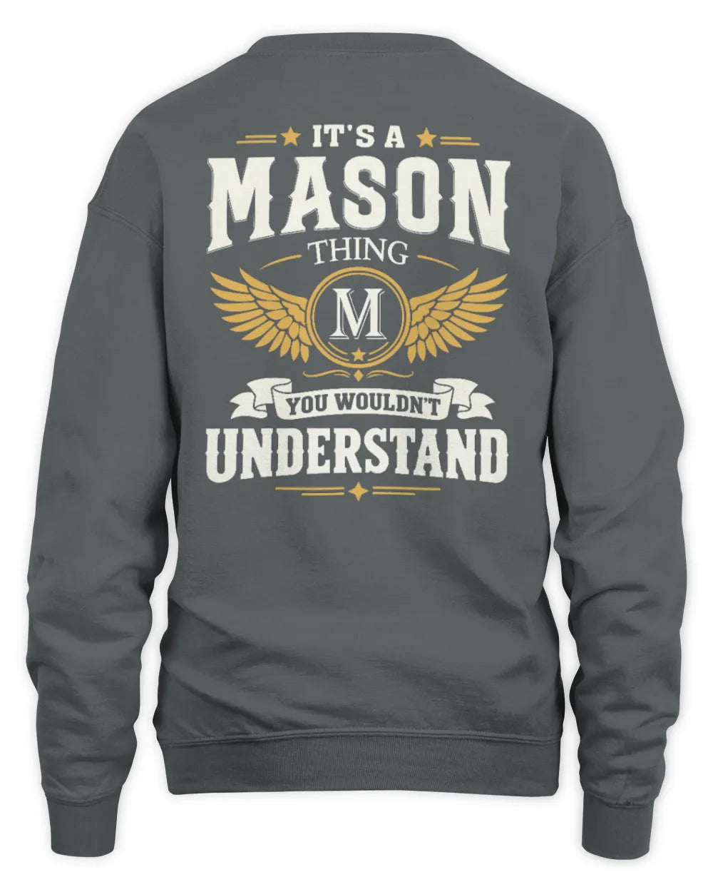 MASON KT06-M008 It’s a [NAME] Thing – You Wouldn’t Understand | Personalized Vintage T-Shirt - Unisex Sweatshirt - Charcoal