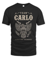 CARLO TP06-K82 – Personalized Classic Style Apparel “Team NAME Lifetime Member” - Unisex Standard T-Shirt - Black