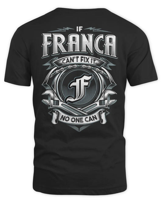 FRANCA AP81-K4-626 - Personalized Ahmed Quote Apparel “If Ahmed Can't Fix It, No One Can” - Unisex Standard T-Shirt - Black