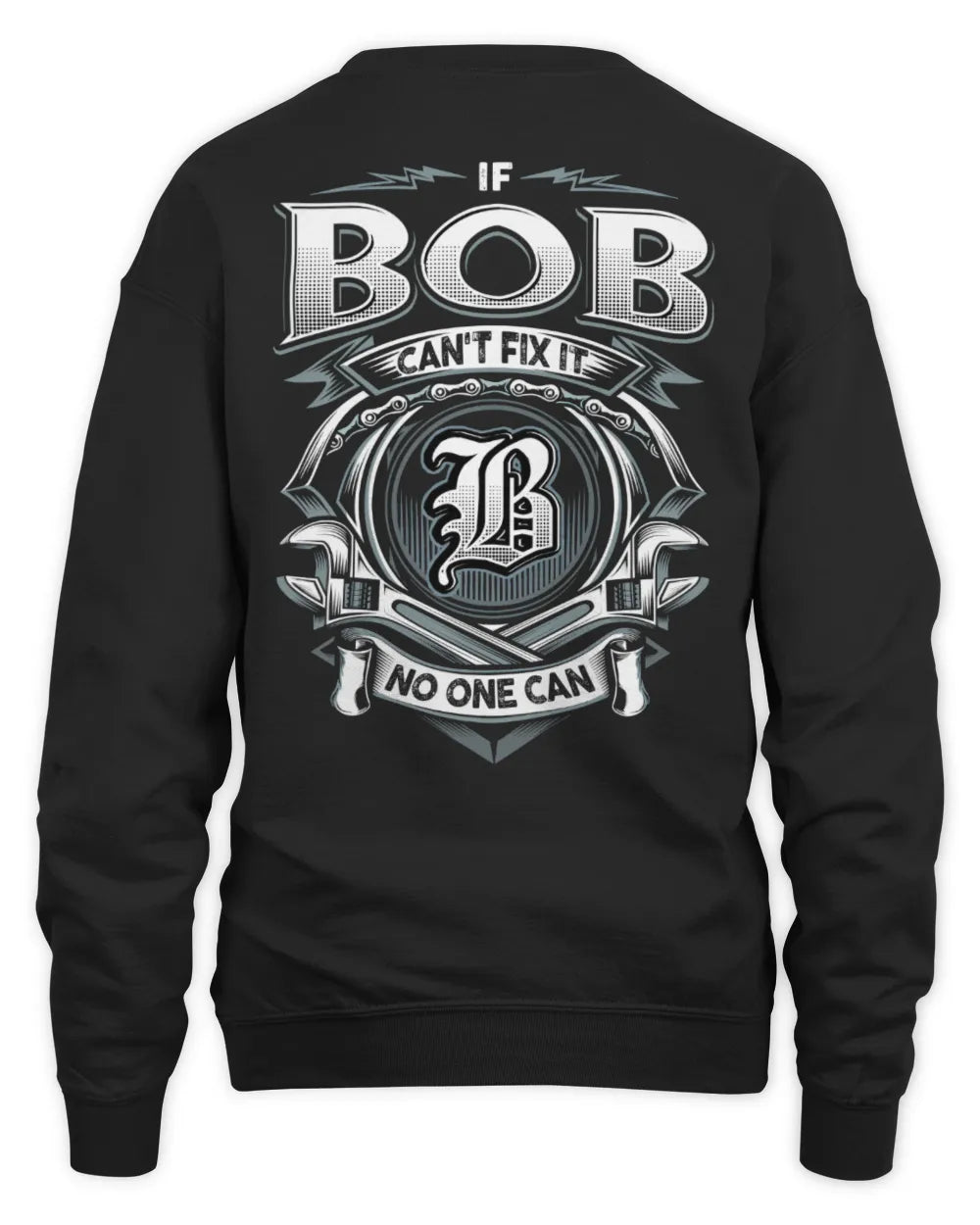 BOB AP81-K4-626 - Personalized Ahmed Quote Apparel “If Ahmed Can't Fix It, No One Can” - Unisex Sweatshirt - Black