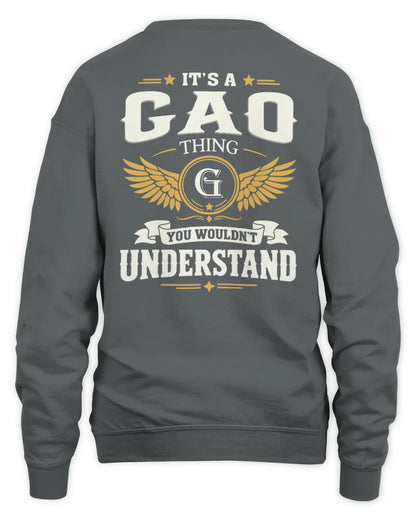 GAO KT06-M008 It’s a [NAME] Thing – You Wouldn’t Understand | Personalized Vintage T-Shirt - Unisex Sweatshirt - Charcoal