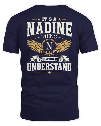 NADINE KT06-M008 It’s a [NAME] Thing – You Wouldn’t Understand | Personalized Vintage T-Shirt - Unisex Standard T-Shirt - Navy