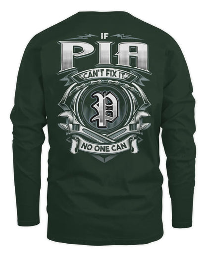 PIA AP81-K4-626 - Personalized Ahmed Quote Apparel “If Ahmed Can't Fix It, No One Can” - Men's Long Sleeved T-Shirt - Forest Green
