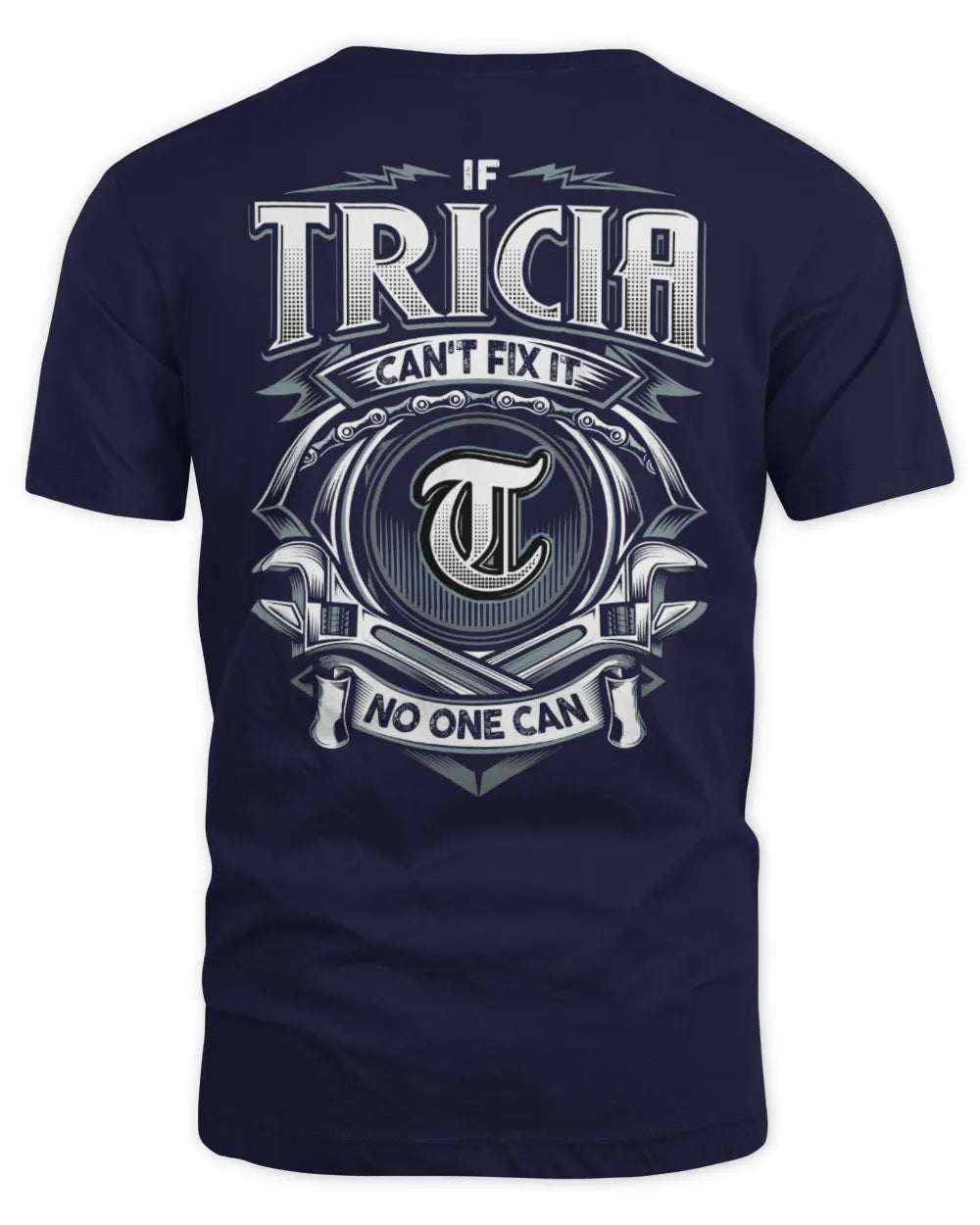 TRICIA AP81-K4-626 - Personalized Ahmed Quote Apparel “If Ahmed Can't Fix It, No One Can” - Unisex Standard T-Shirt - Navy