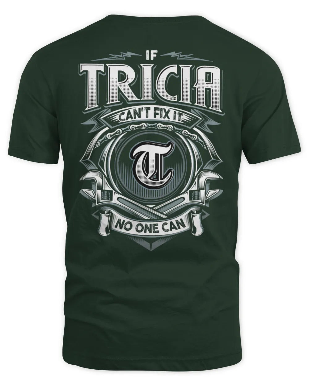 TRICIA AP81-K4-626 - Personalized Ahmed Quote Apparel “If Ahmed Can't Fix It, No One Can” - Unisex Standard T-Shirt - Forest Green