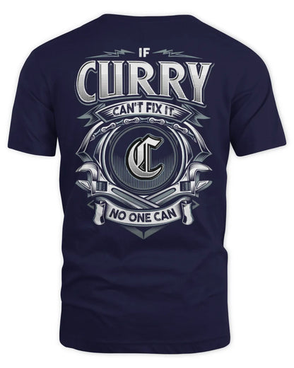 CURRY AP81-K4-626 - Personalized Ahmed Quote Apparel “If Ahmed Can't Fix It, No One Can” - Unisex Standard T-Shirt - Navy