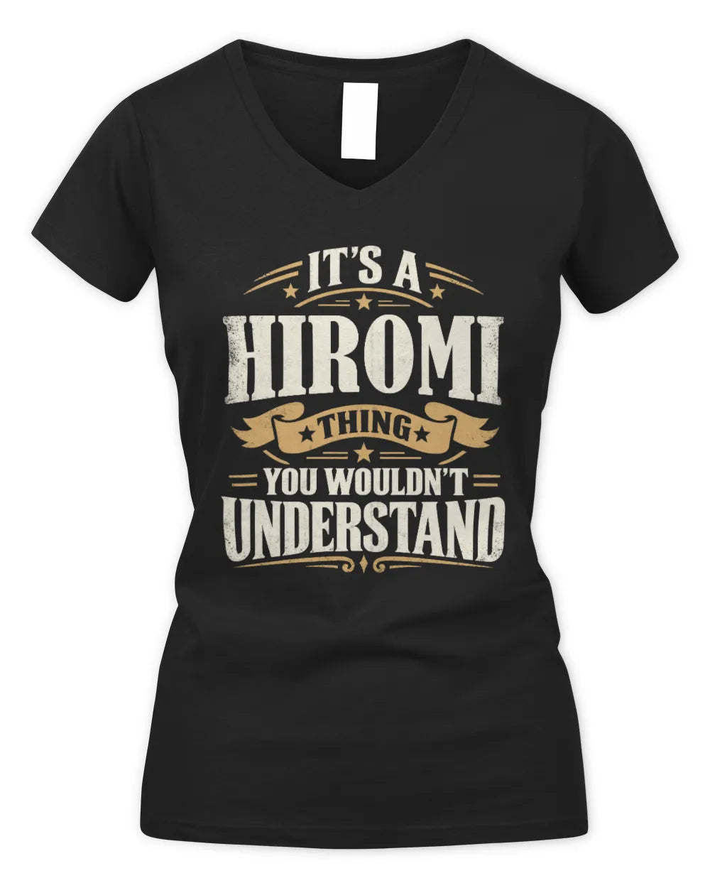 HIROMI P08 TH51 - Personalized “It’s a/an [NAME] Thing – You Wouldn’t Understand” Shirt - Women's V-Neck T-Shirt - Black