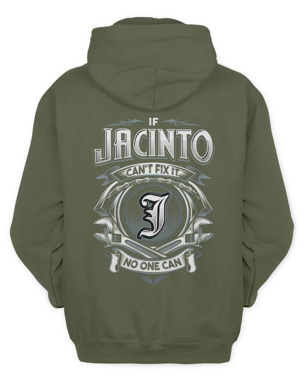 JACINTO AP81-K4-626 - Personalized Ahmed Quote Apparel “If Ahmed Can't Fix It, No One Can” - Unisex Hoodie - Military Green