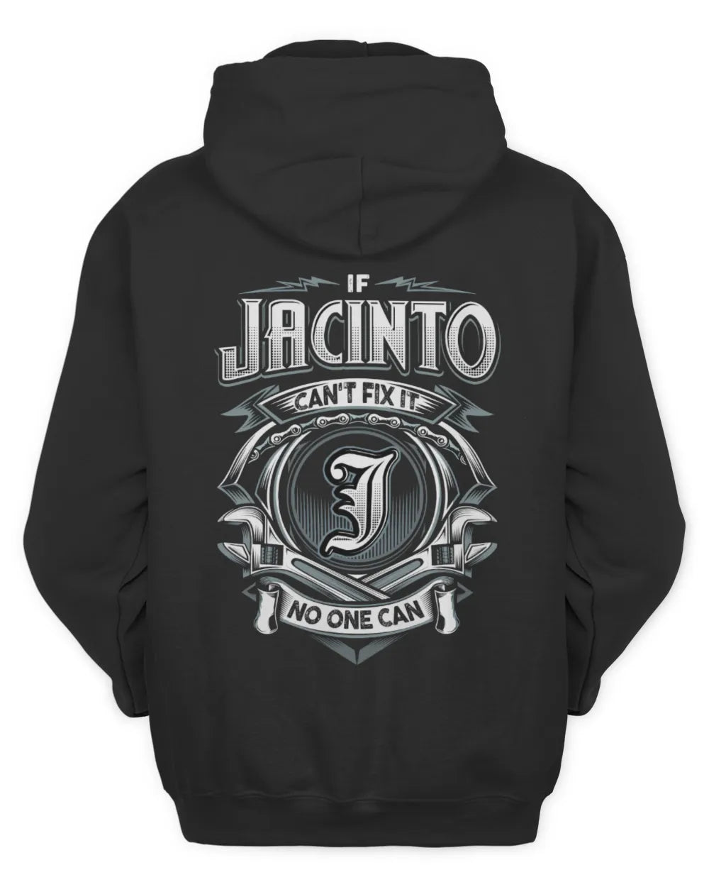 JACINTO AP81-K4-626 - Personalized Ahmed Quote Apparel “If Ahmed Can't Fix It, No One Can” - Unisex Hoodie - Black