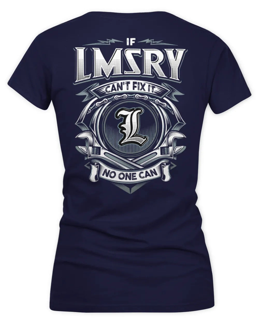 LMSRY AP81-K4-626 - Personalized Ahmed Quote Apparel “If Ahmed Can't Fix It, No One Can” - Women's V-Neck T-Shirt - Navy