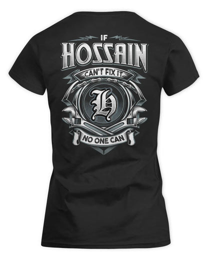 HOSSAIN AP81-K4-626 - Personalized Ahmed Quote Apparel “If Ahmed Can't Fix It, No One Can” - Women's Standard T-Shirt - Black
