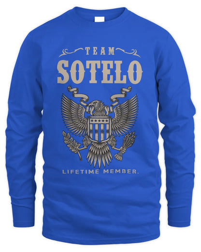 SOTELO TP06-K82 – Personalized Classic Style Apparel “Team NAME Lifetime Member” - Men's Long Sleeved T-Shirt - Royal