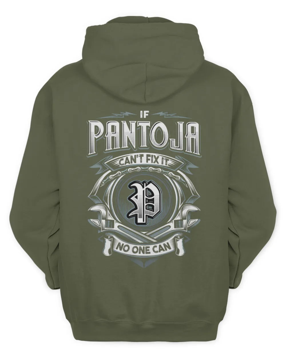 PANTOJA AP81-K4-626 - Personalized Ahmed Quote Apparel “If Ahmed Can't Fix It, No One Can” - Unisex Hoodie - Military Green
