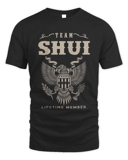 SHUI TP06-K82 – Personalized Classic Style Apparel “Team NAME Lifetime Member” - Unisex Standard T-Shirt - Black