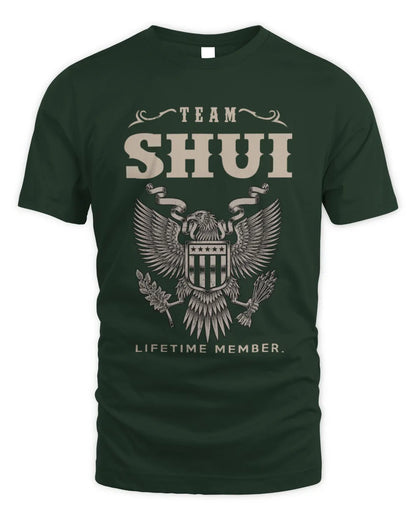 SHUI TP06-K82 – Personalized Classic Style Apparel “Team NAME Lifetime Member” - Unisex Standard T-Shirt - Forest Green