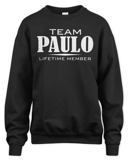 PAULO BL62-K4-128 - Personalized “Team NAME Lifetime Member” - Unisex Sweatshirt - Black